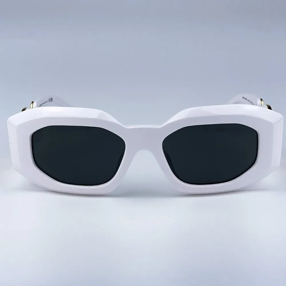 NEW Versace VE4425U MAXI MEDUSA BIGGIE 314/87 White Gray Oval Unisex Sunglasses
